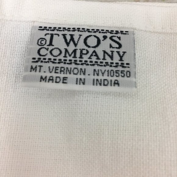 Two's Company Cloth Napkins Name Card Pocket Set of 7 - Picture 5 of 11